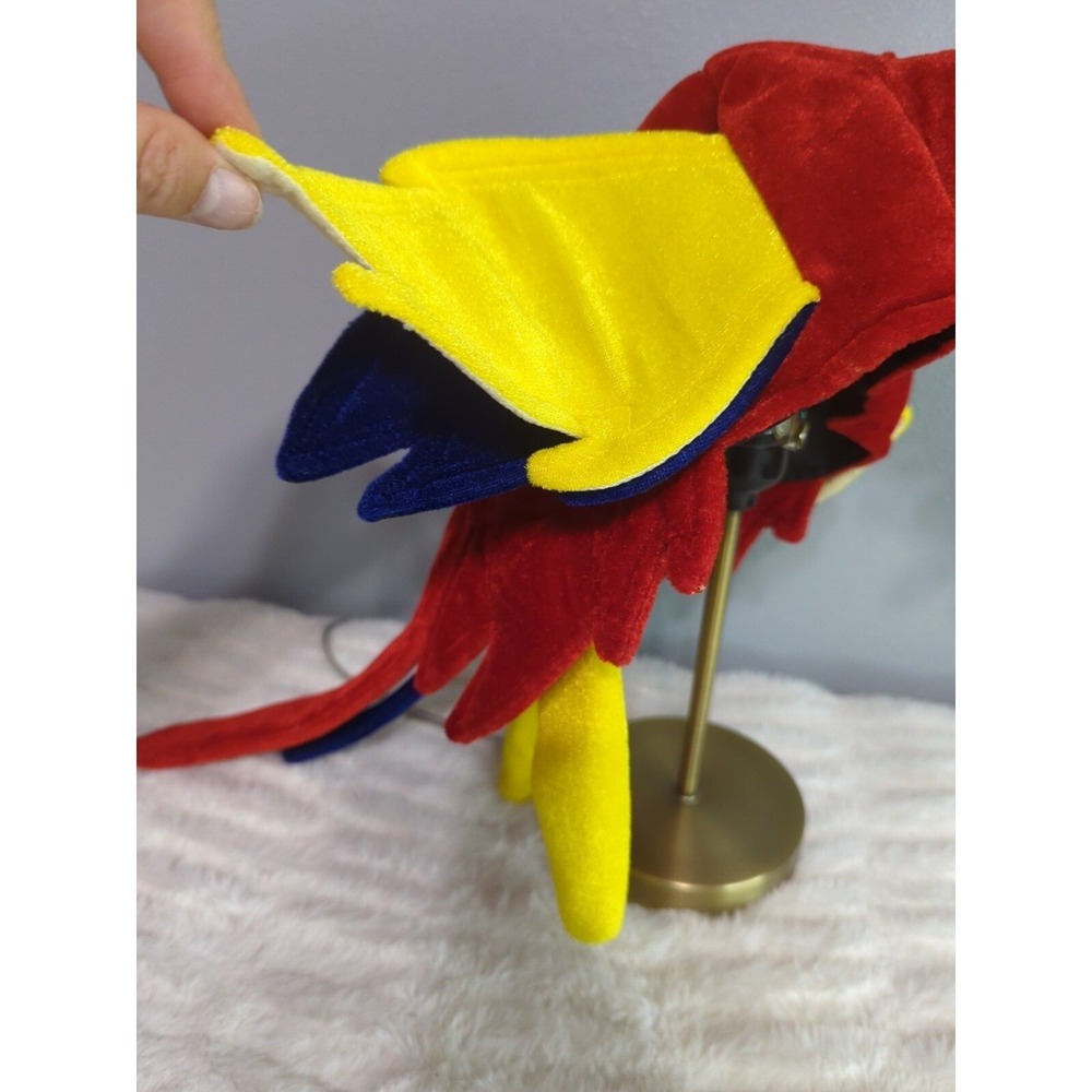 Parrot Hat Plush Costume Bird Cap Halloween Cosplay‎ Party Headwear - Picture 3 of 4